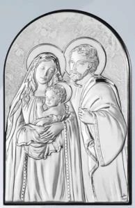 Retablo de la Sagrada Familia. Plata laminada