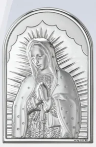 Retablo de la Virgen de Guadalupe. Plata laminada