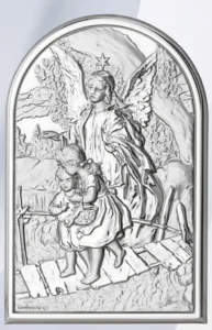 Retablo del Angel de la Guarda. Plata laminada