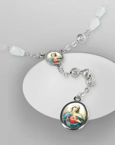 Rosario Lágrimas de la Virgen. Bola 9x6 mm. Cristal