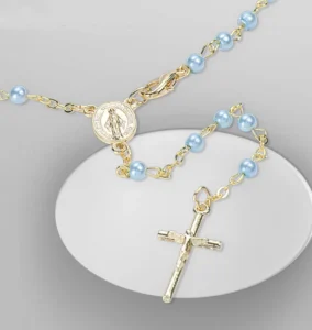 Crystal rosary. Rosary beads 4 mm.