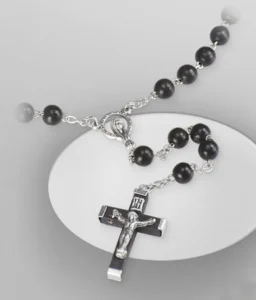 Rosario madera. Color negro