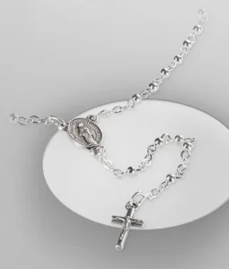 Metal rosary. Ball 3 mm.