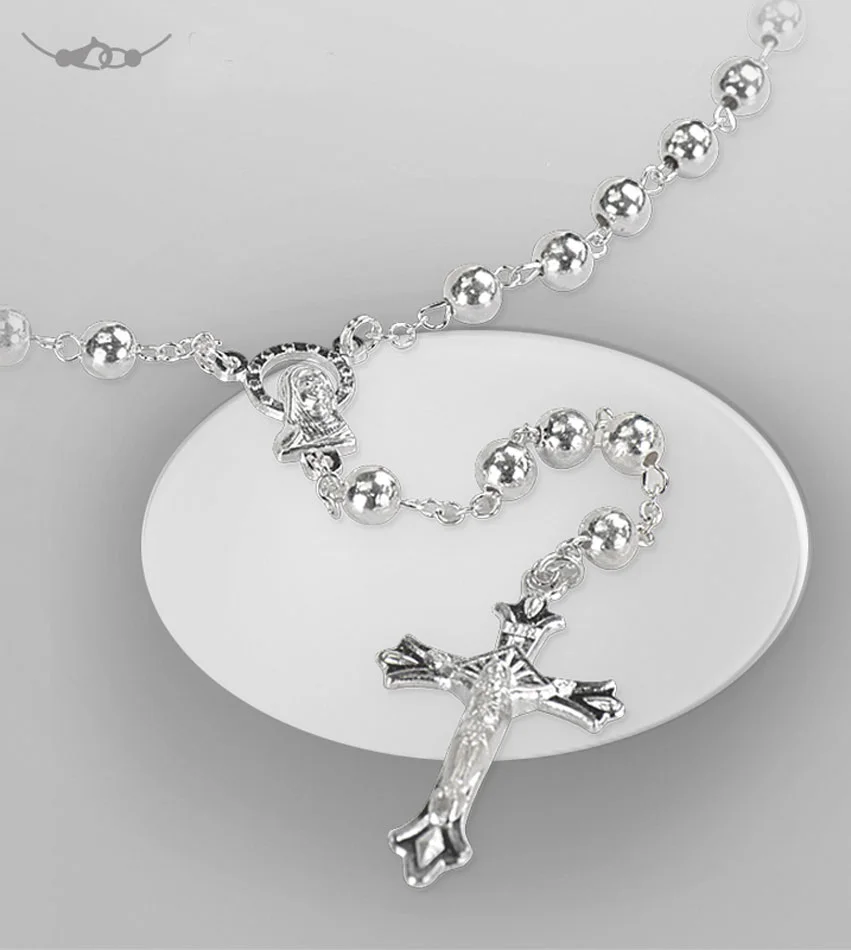 Metal rosary. Ball 6 mm.