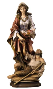 Santa Isabel con mendigo