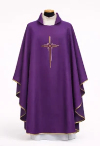 Chasuble with embroidered cross
