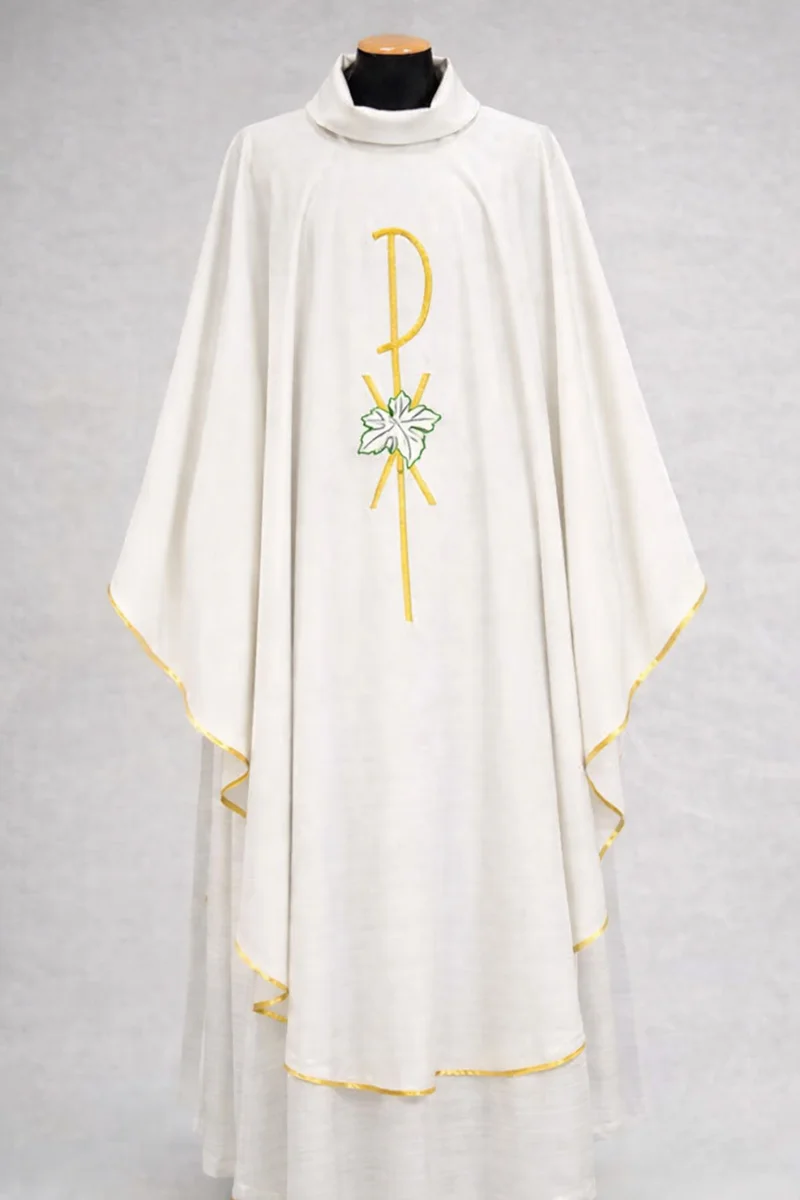 Casulla litúrgica bordado Chi-Rho