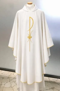 Chasuble with Chi-Rho embroidery