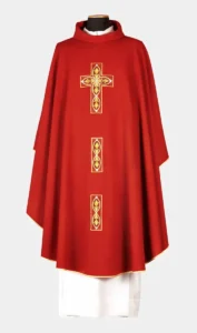 Chasuble with embroidered crosses